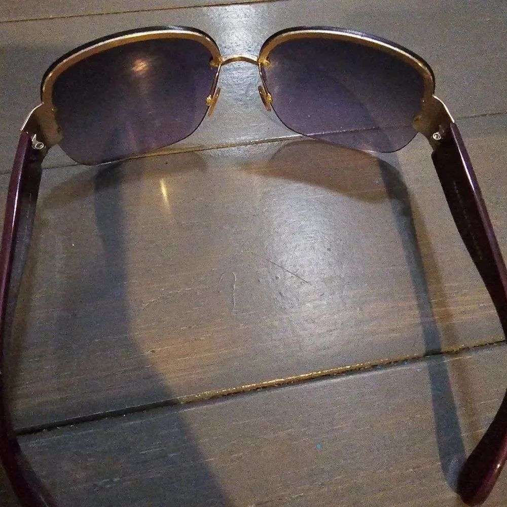 Marc By Marc Jacobs Women's Gold Satin Brown Sunglasses MMJ 015/S